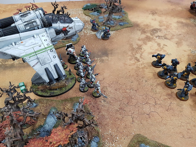 Warhammer 40k battle report - Eternal War - Vital Intelligence - 1500 points - Inquisition and Militarum Tempestus vs Space Wolves