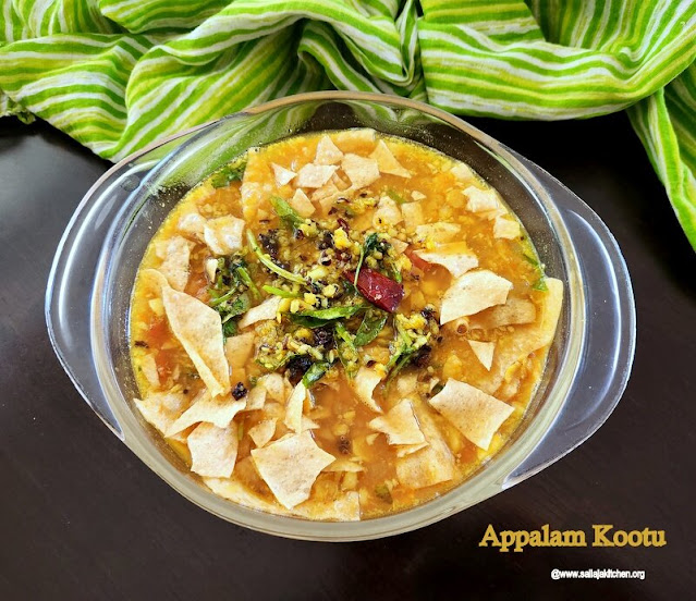 images of Appalam Kootu Recipe / Appala Kootu Recipe / Lentils Papad Curry Recipe / Papad Kootu Recipe