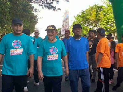 Abdul Ghani Kasuba Hadiri Pemilu Run 2019 di Taman Nukila Ternate