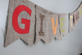 burlap thanksgiving banner: tutorial