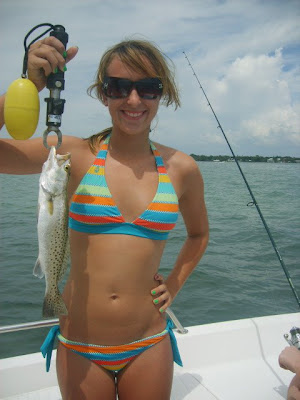 girl with trout