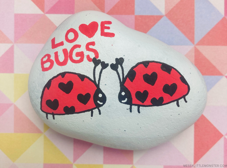 painted rocks ladybugs