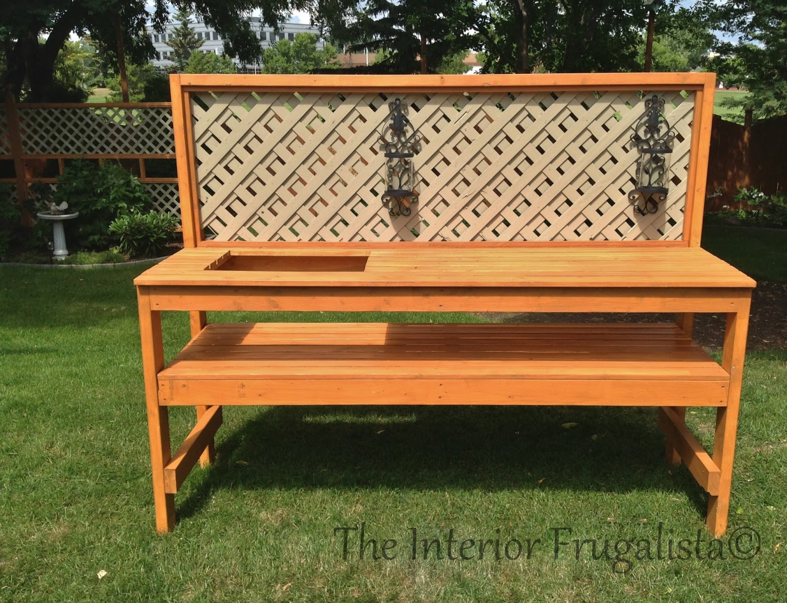 how to build a cedar potting bench