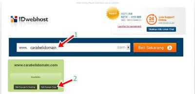 cara membeli domain .com murah di idwebhost