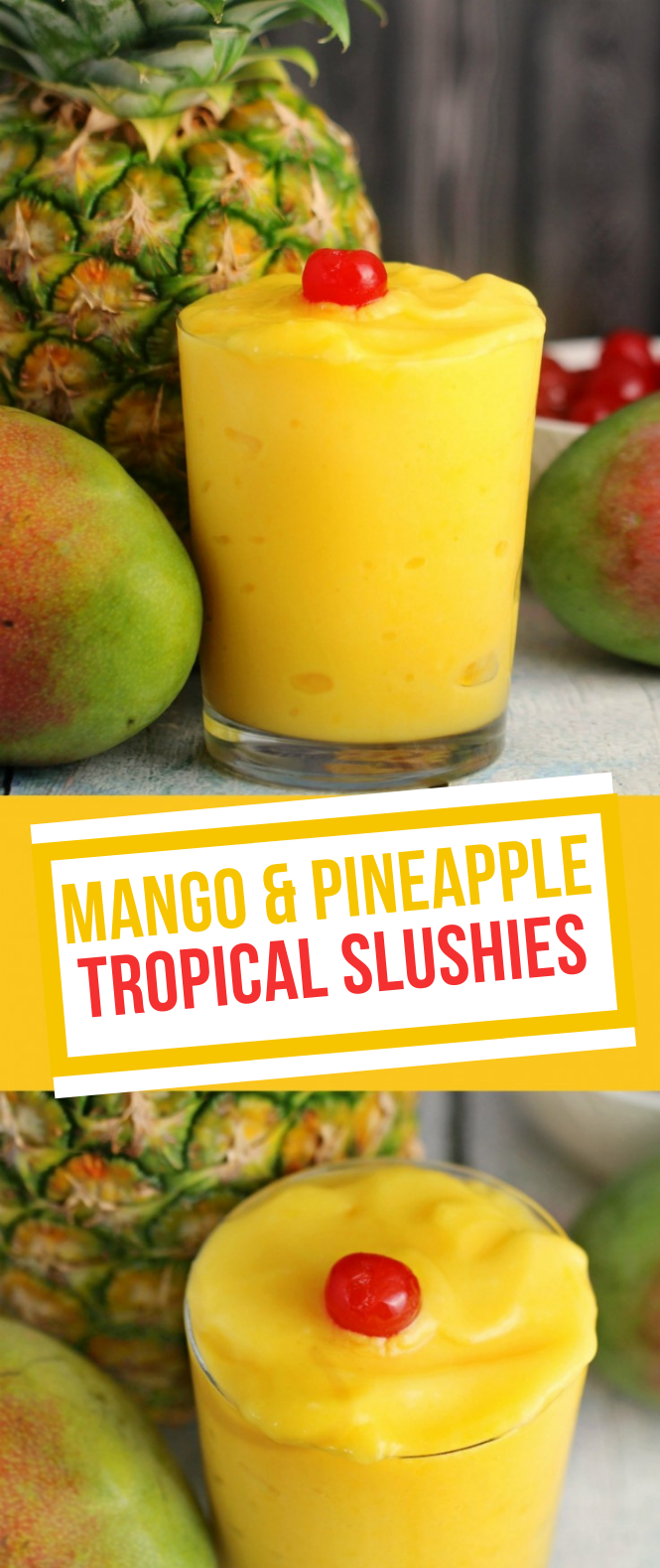 MANGO & PINEAPPLE TROPICAL SLUSHIES #healthydrink #refreshingdrink