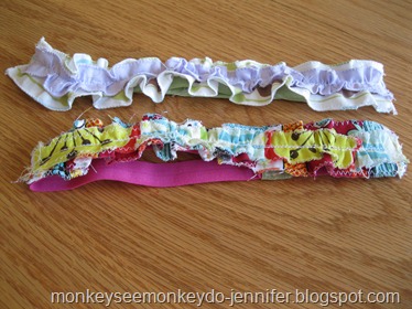 elastic ruffle headband