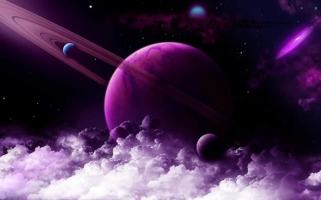 Planeta Saturno e Anéis Saturn, Rings of Saturn, Planets, Clouds, Galaxy, Wallpaper