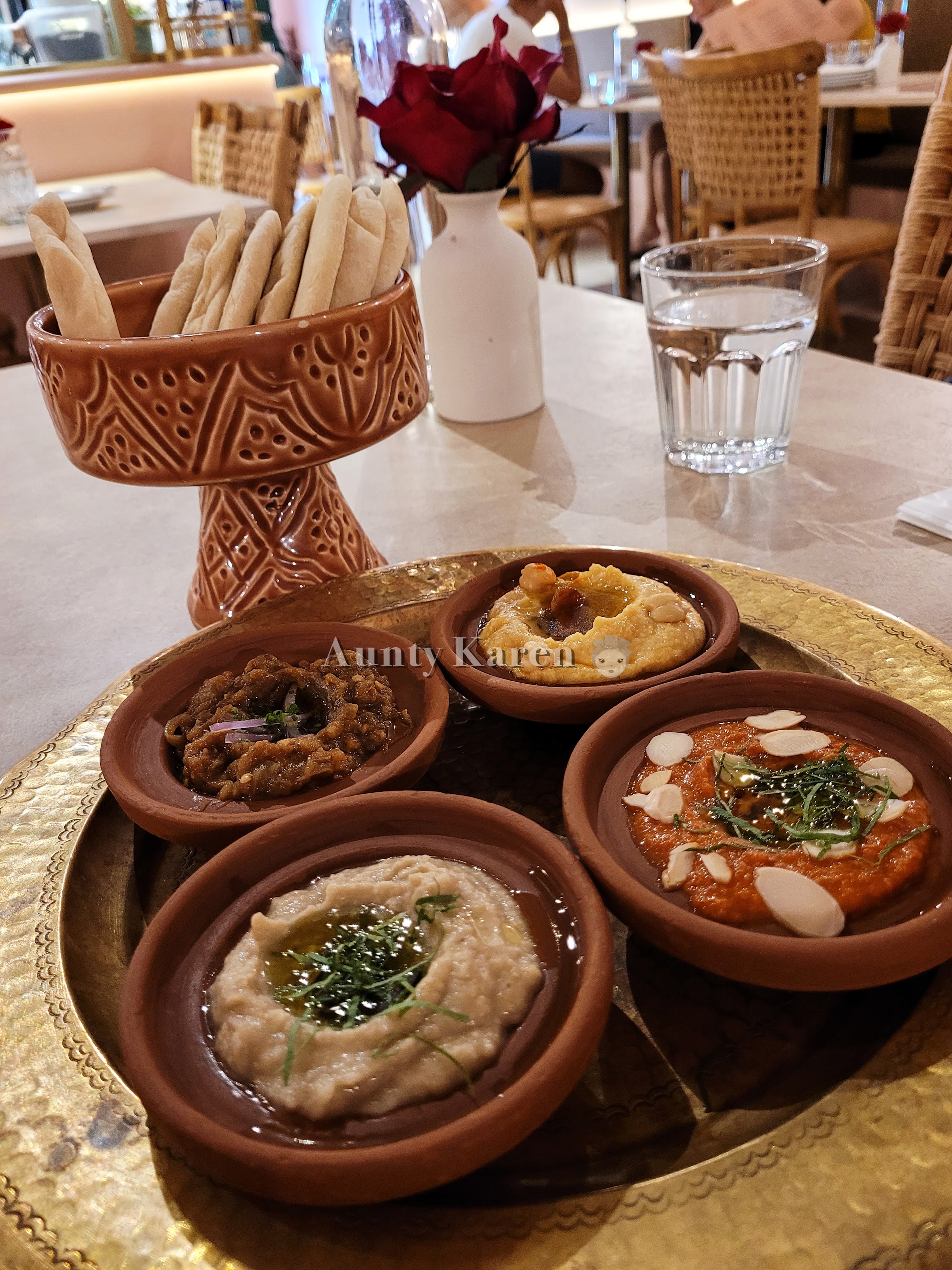 Close-up of Dip Platter from La Fez Restaurant