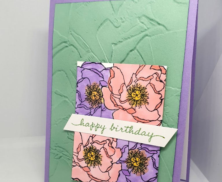 Vickie Lou Designs: Floral Happy Birthday Card using Happiness Abounds ...