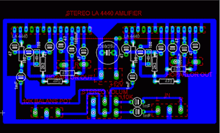 Using IC LA4440 19 Watt Bridge Amplifier Circuit Diagram