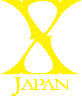 X Japan の背景透過ロゴ 黄色