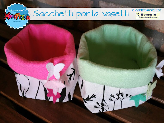 Sacchetti per vasi di Nymeria feltro handmade