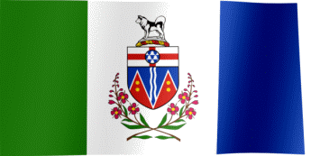 The waving flag of Yukon (Animated GIF)