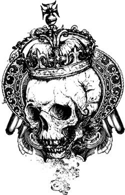 crown skull tattoos