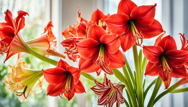 cut amaryllis flowers