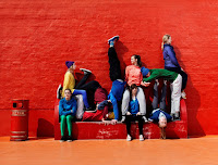 Friends on a bench. Microsoft stock photo.