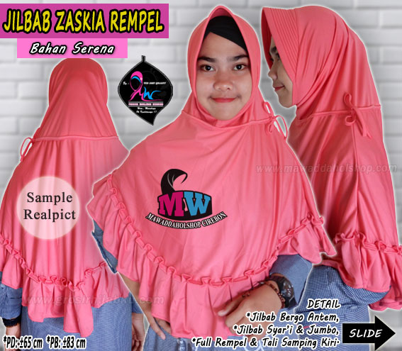  Jilbab instan rempel terbaru model pad antem bahan serena