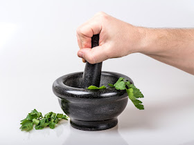 parsley in the mortar