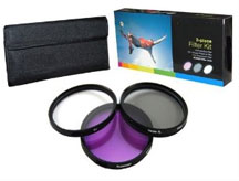 Filter Set (UV, Fluorescent, Polarizer) for DSLR Cameras