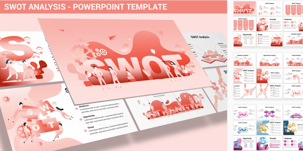 SWOT Analysis - Design Illustration for Powerpoint