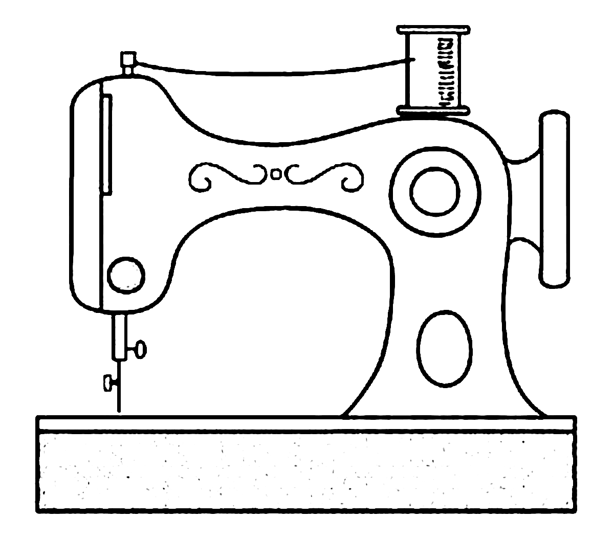 Desenho de Máquina de costura para colorir