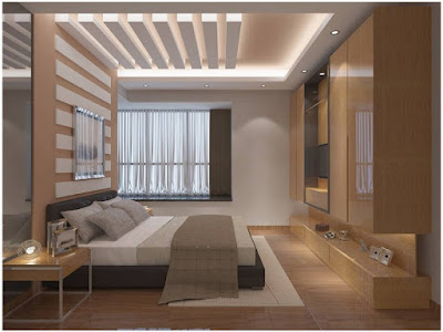 simple elegant drywall false ceiling design for large bedrooms