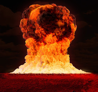 A-nuclear-bomb-explodes-in-red-around-it