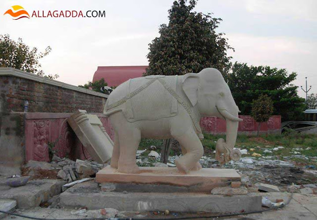 A Small Elephant Statue work done by Sri Sarada Shilpa Kala Mandiram 