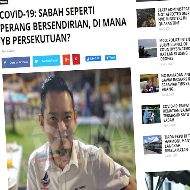 SABAH BERSENDIRIAN TANGANI PENULARAN COVID19?