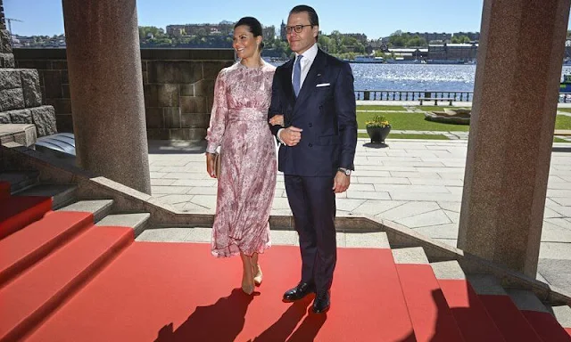 Crown Princess Victoria wore a Meadow dress from By Malina. Prince Carl Philip, Princess Sofia, Jenni Haukio and Queen Silvia