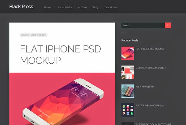 Black Press Responsive Blogger Template