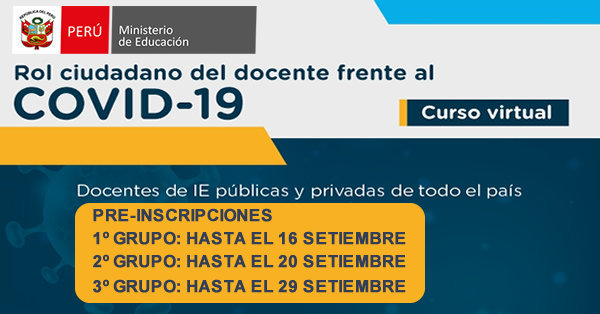 MINEDU: Curso Virtual - Rol Ciudadano del Docente Frente al COVID-19