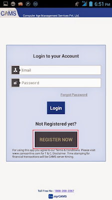 myCAMS Register User