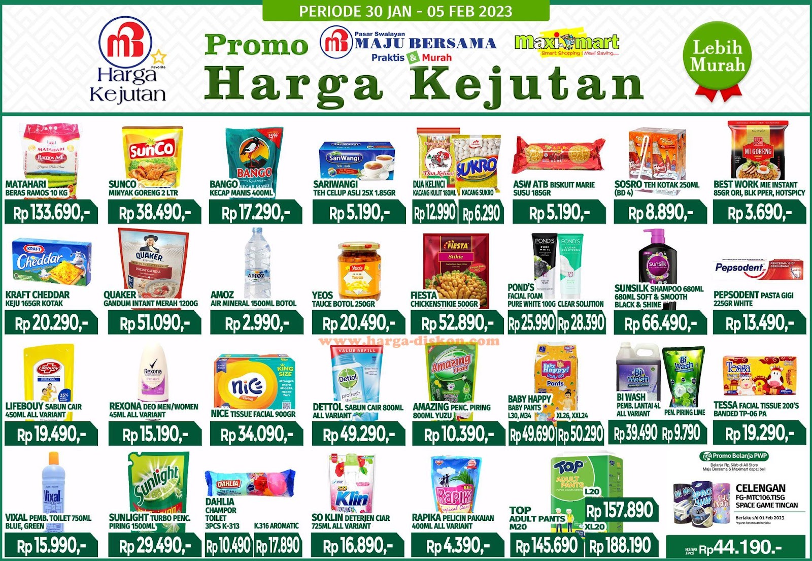 Promo Swalayan Maju Bersama / MAXIMART Terbaru Mingguan 30 Januari - 5 Februari 2023