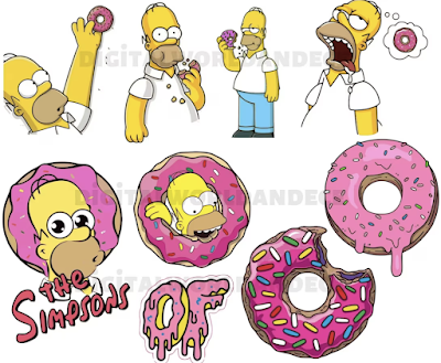 the simpsons donut png