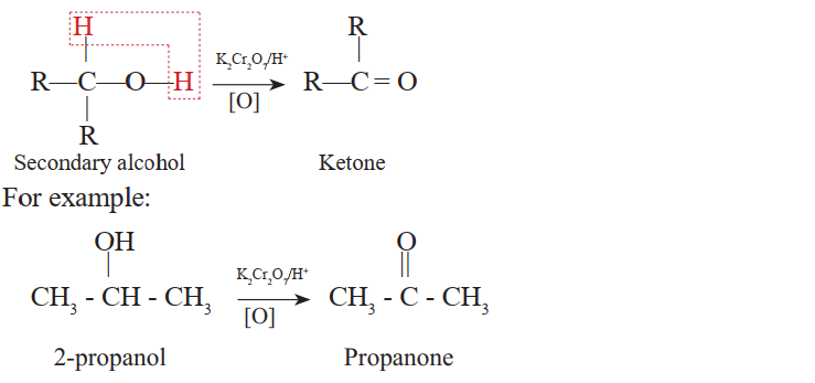 2- Ketones are prepared through oxidation of secondary (20) alcohols.