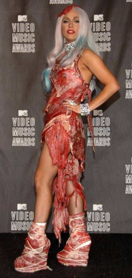 lady gaga metal dress mtv awards