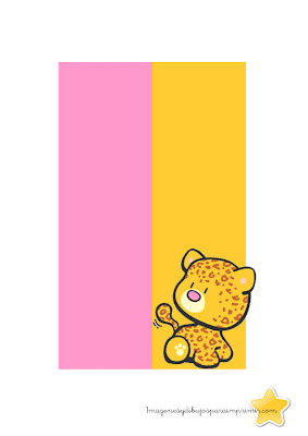 marcapaginas de leopardo infantil