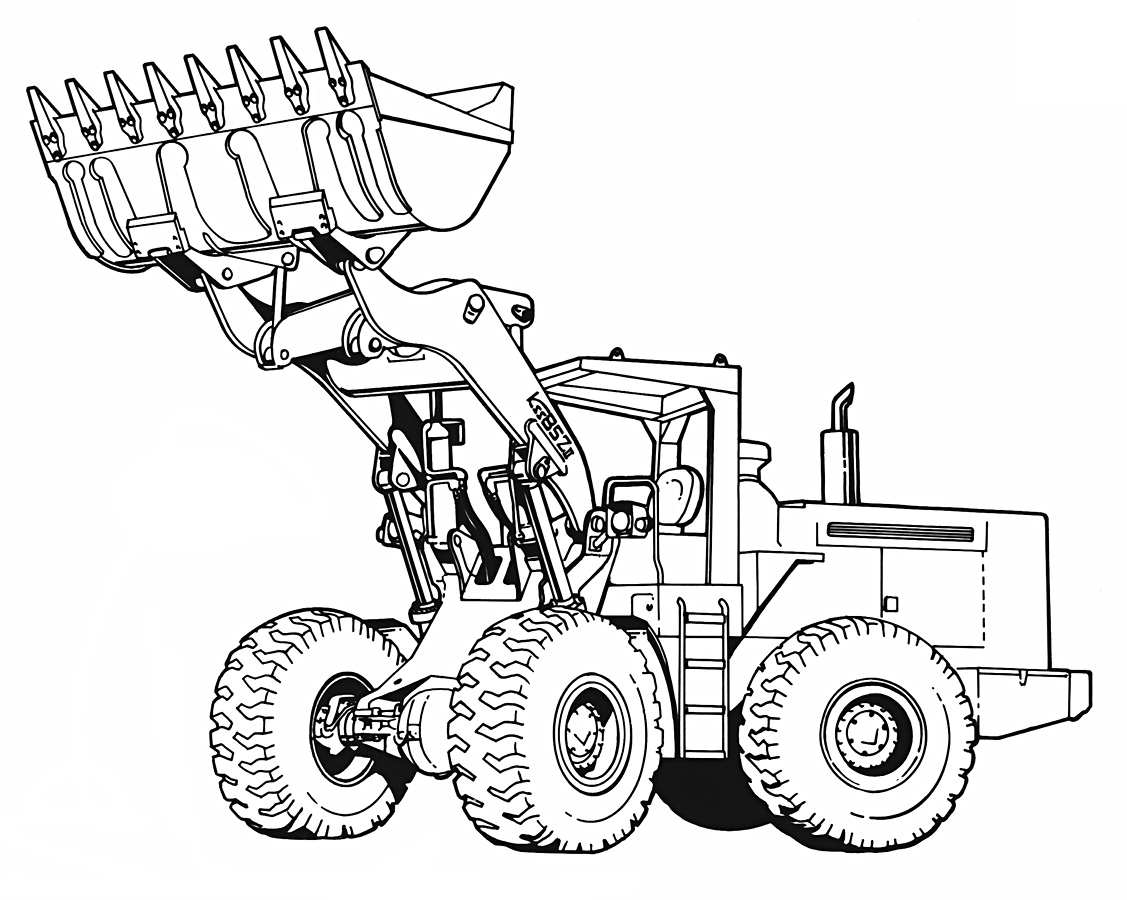 Big Boss Tractor Coloring Pages to Print Free Tractors - Coloring Backhoe