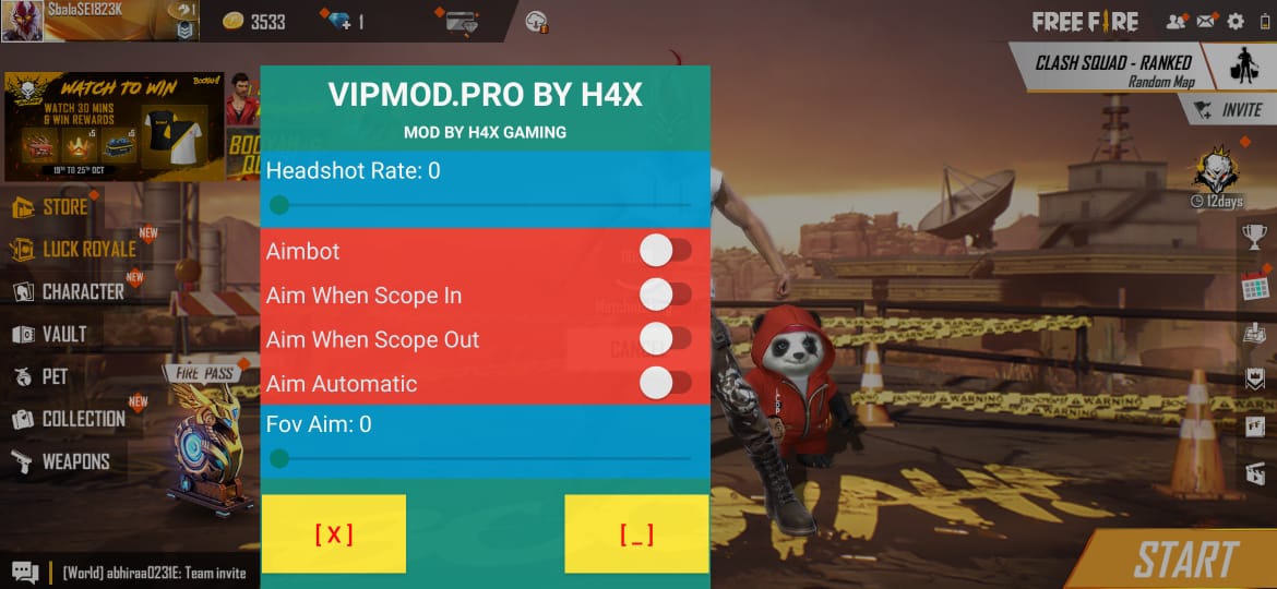 Vipmod Pro Cracked By H4x Free Fire Mod Menu Apk Tamil Mod Apk