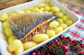 recetas de navidad, recetas de pescado, recetas de pescado al horno, recetas de pescado relleno, recetas de salmón, 