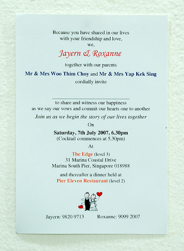 wedding invitation card wording