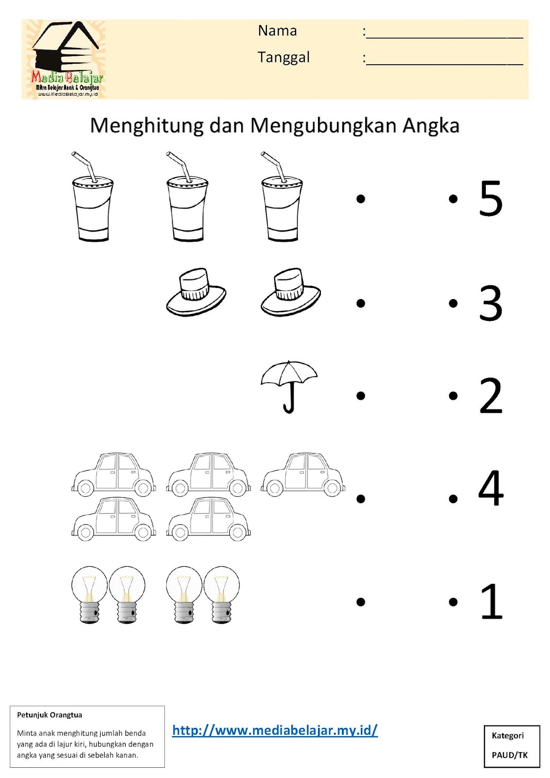 Menghitung dan Menghubungkan Angka  Bagian 4