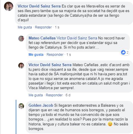 No seáis borregos, Golden Jacob, Jacob Golden, borregos, Baleares, català, mallorquí, Víctor David Sainz Serra, Mateo Cañellas, 