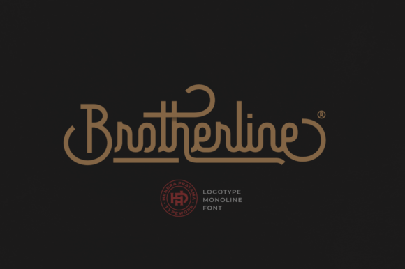 Brotherline Monoline Font