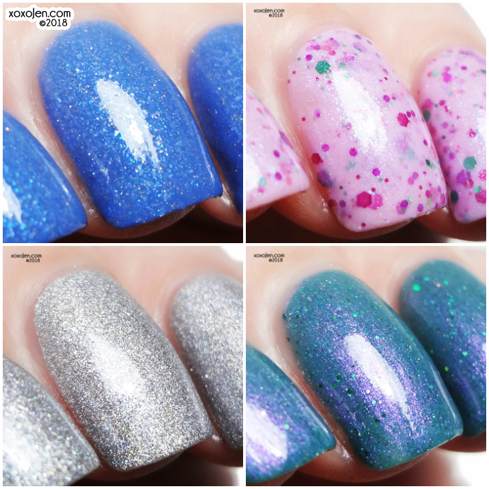 xoxoJen's swatch collage of Shimmer Me Box April Showers