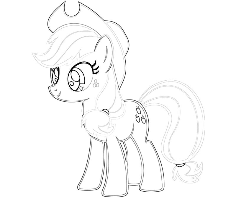 #13 My Little Pony Applejack Coloring Page