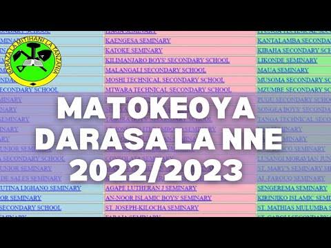 NECTA Matokeo ya Darasa la Nne 2022/2023 Standard Four Results