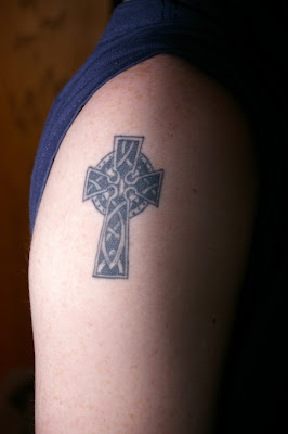 Tatoo cross with Celtic Symbols