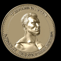 3D printing model Arnold Schwarzenegger medallion coin